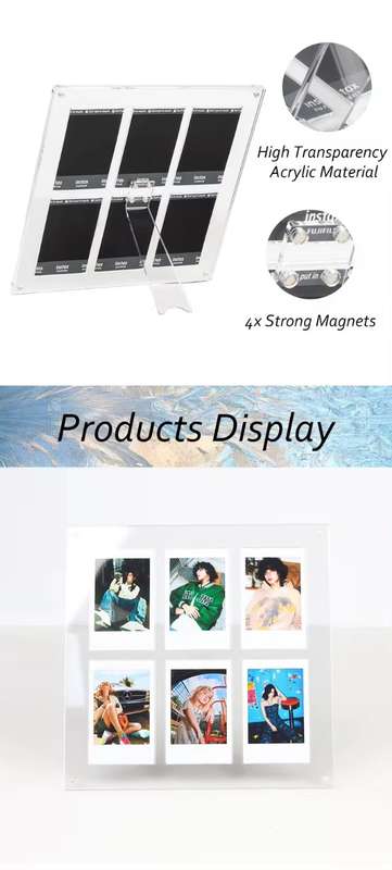 Transparent Perspex Frame for 6 instax Mini Photos
