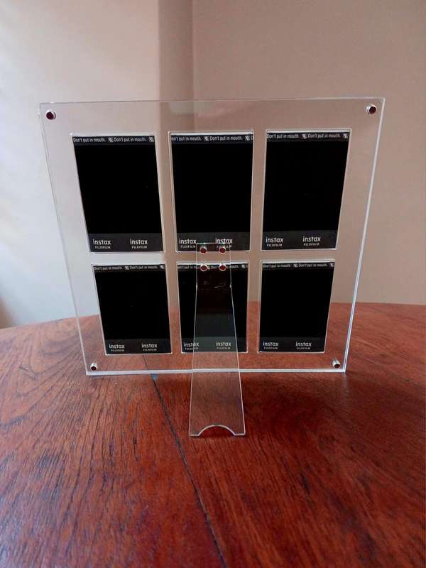 Transparent Perspex Frame for 6 instax Mini Photos