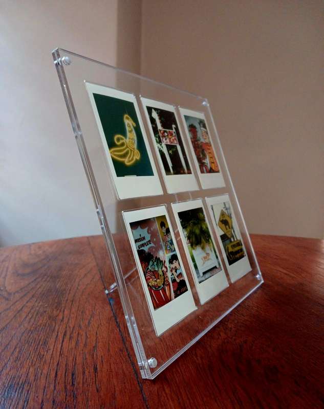Transparent Perspex Frame for 6 instax Mini Photos