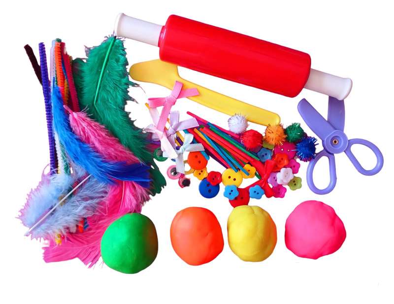 Dough Play Set with Accessories in Container