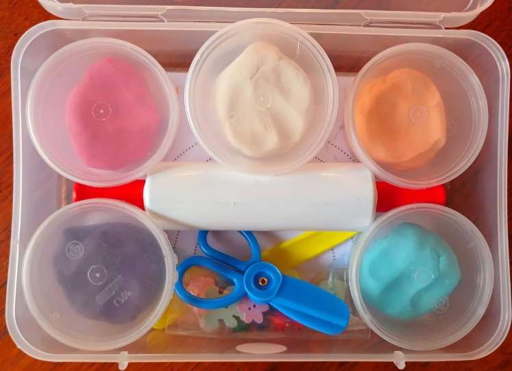 Dough Playing Activity Cards set in Container