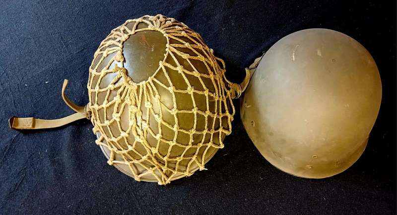 Border War : 1970s SADF Steel Helmet w/ Camouflage Net (Very Good Condition)