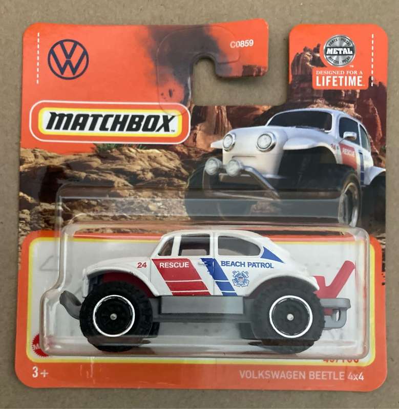 Matchbox Volkswagen Beetle 4x4 short card
