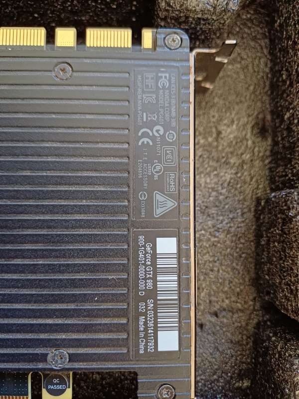Nvidia GTX 980 graphics card (GPU)