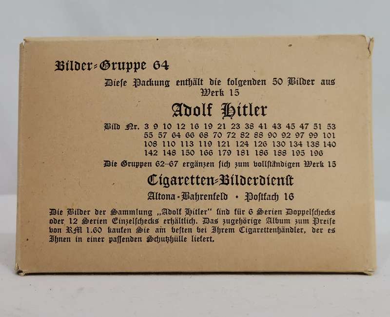 Very Rare Bildergruppe 64 from the 1936 Adolf Hitler Cigarette Card Series - 50 Cards