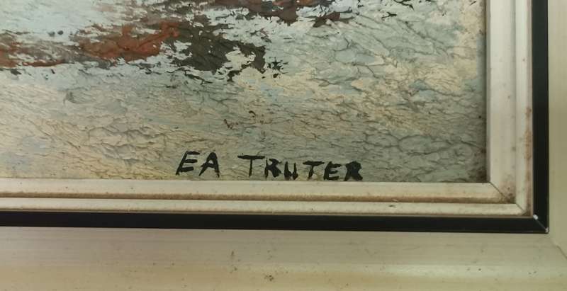 Original EA Truter Oil on Board Artwork
