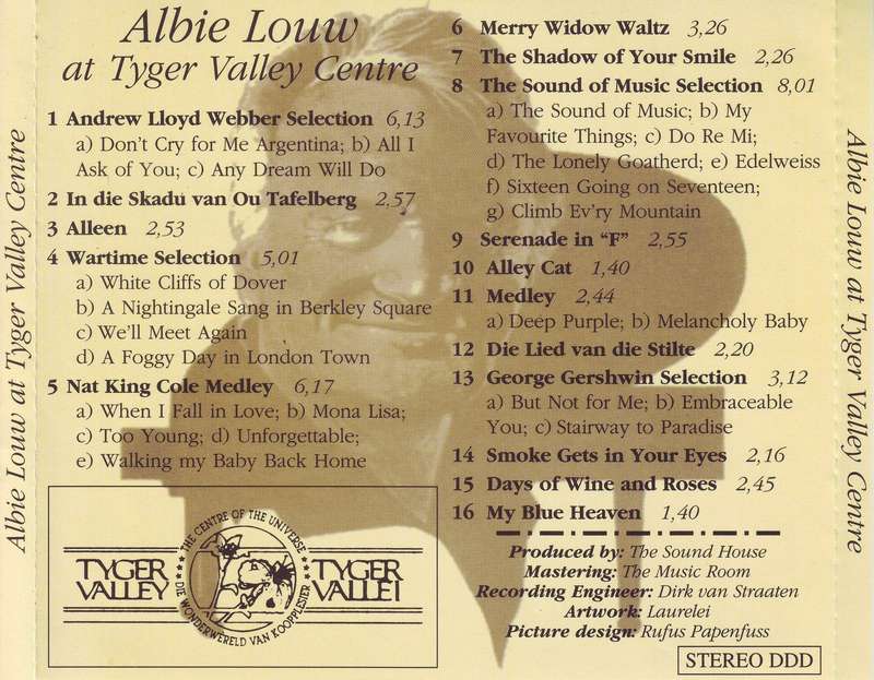 ALBIE LOUW - Albie Louw At Tyger Valley Centre (CD) VG+