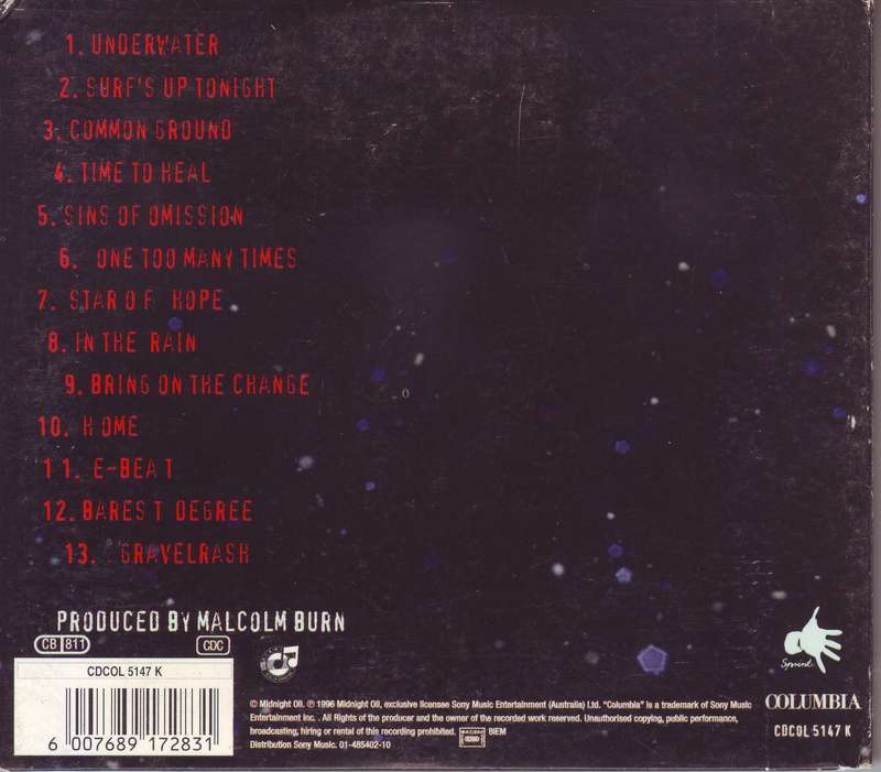 MIDNIGHT OIL - Breathe (CD, gatefold) CDCOL 5147 K EX