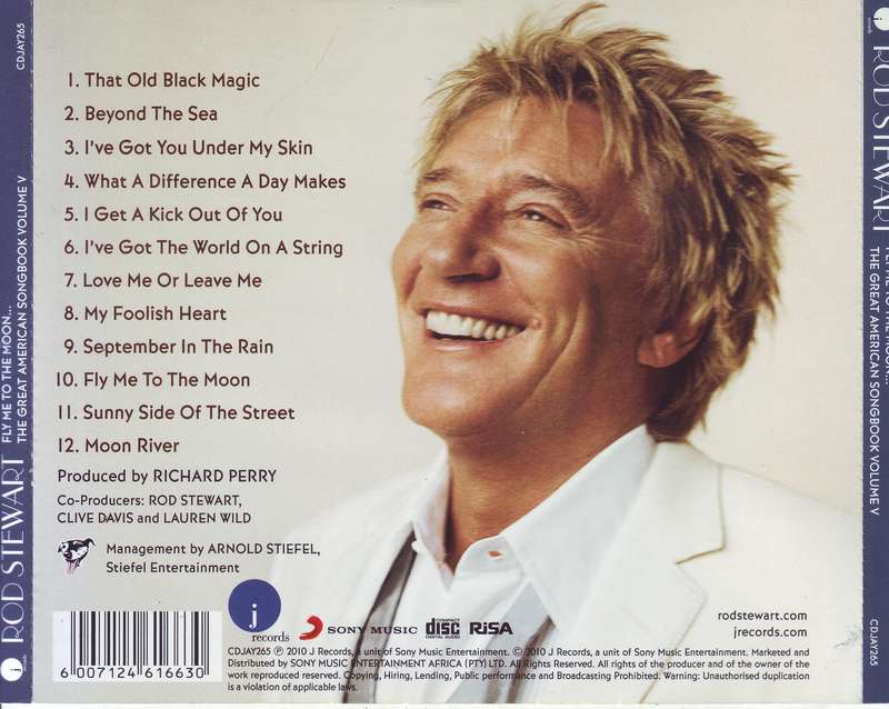 ROD STEWART - Fly Me To The Moon: The Great American Songbook Vol. V (CD) CDJAY265 VG