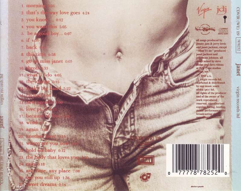 JANET JACKSON - Janet. (CD) CDVIR (WE) 119 [7878252] VG+