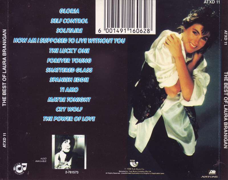 LAURA BRANIGAN - The Best Of Laura Branigan (CD) ATXD 11  VG to VG+
