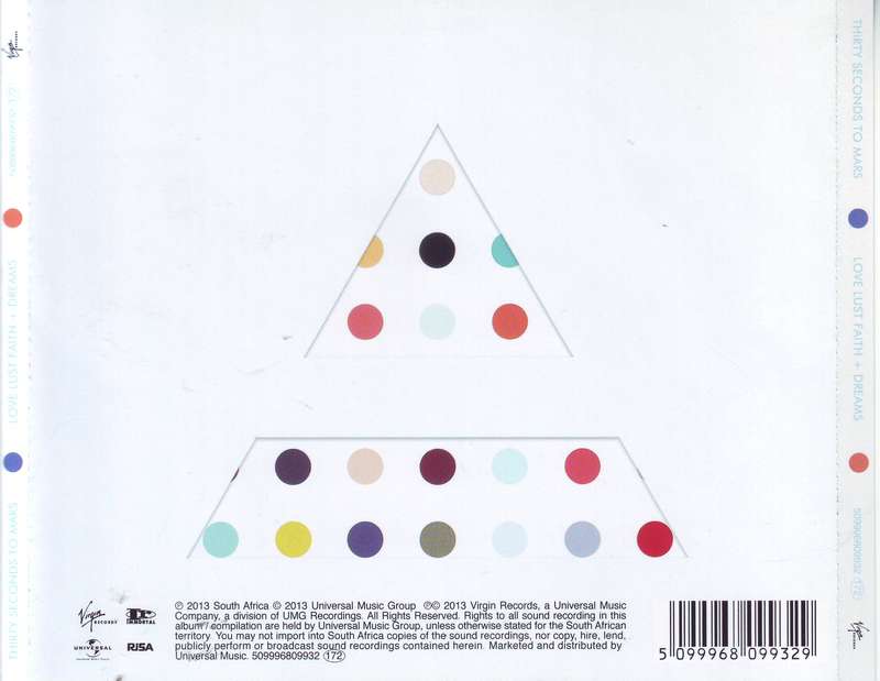 THIRTY SECONDS TO MARS - Love, lust faith + dreams (CD) 509996809932 NM-
