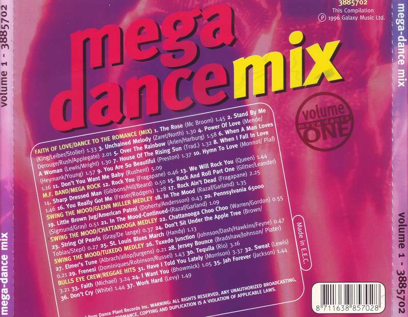 MEGA-DANCE MIX VOLUME 1 - Compilation (CD) 3885702 NM-