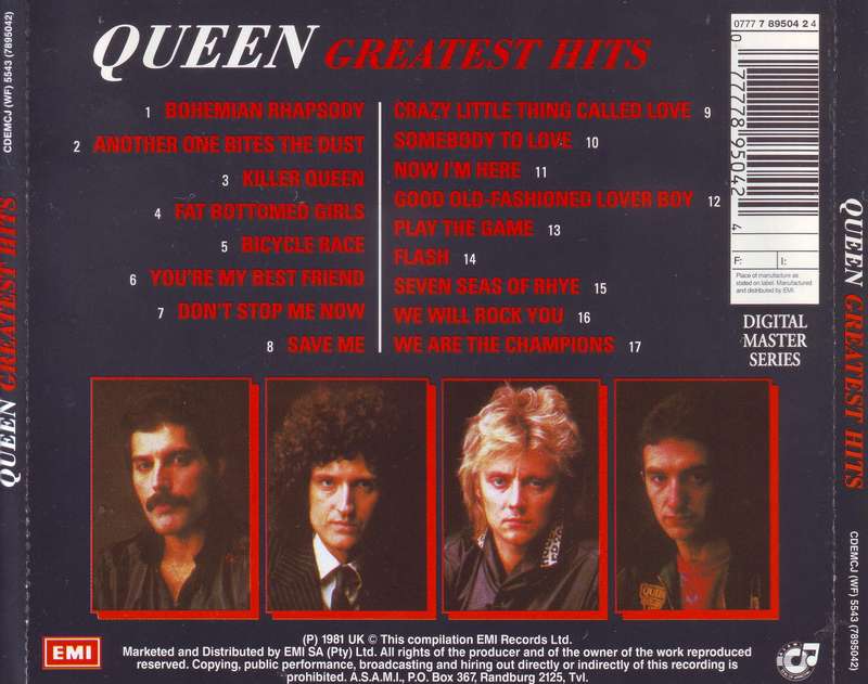 QUEEN - Greatest hits (CD) CDEMCJ (WF) 5543 (7895042) VG+