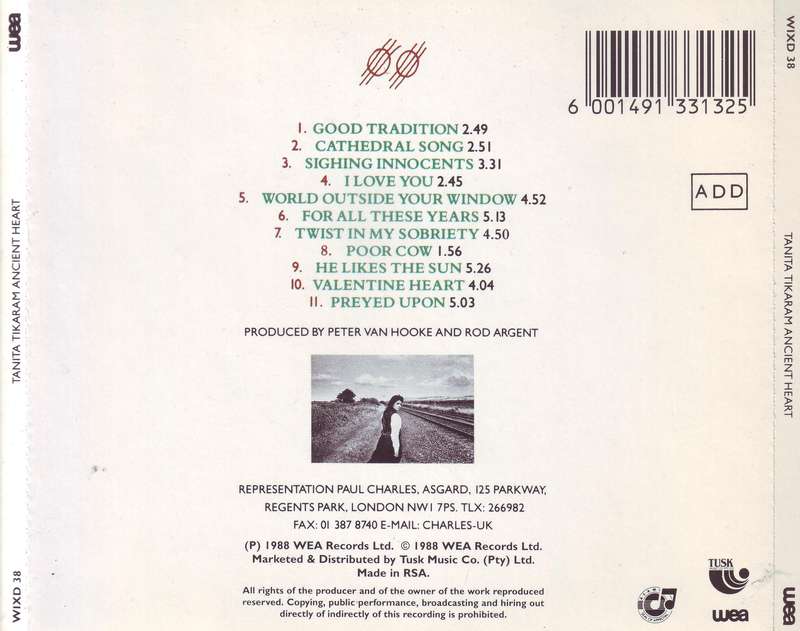 TANITA TIKARAM - Ancient heart (CD) WIXD 38 VG+