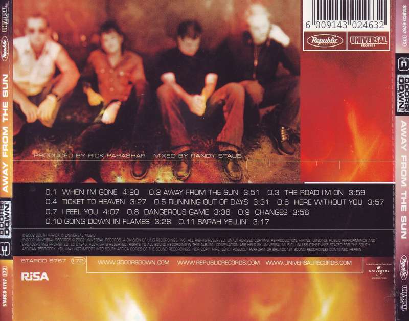 3 DOORS DOWN - Away from the sun (CD) STARCD 6767 EX
