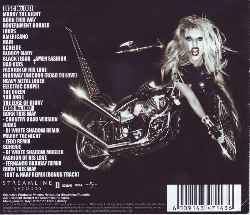 LADY GAGA - Born this way  DARCD 3114 NM- / VG to VG+