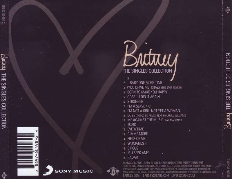 BRITNEY SPEARS - The singles collection (CD) 88697 60498 2 NM