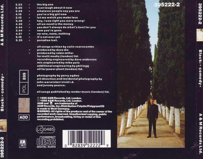 BLACK - Comedy (CD) 395222-2 VG+
