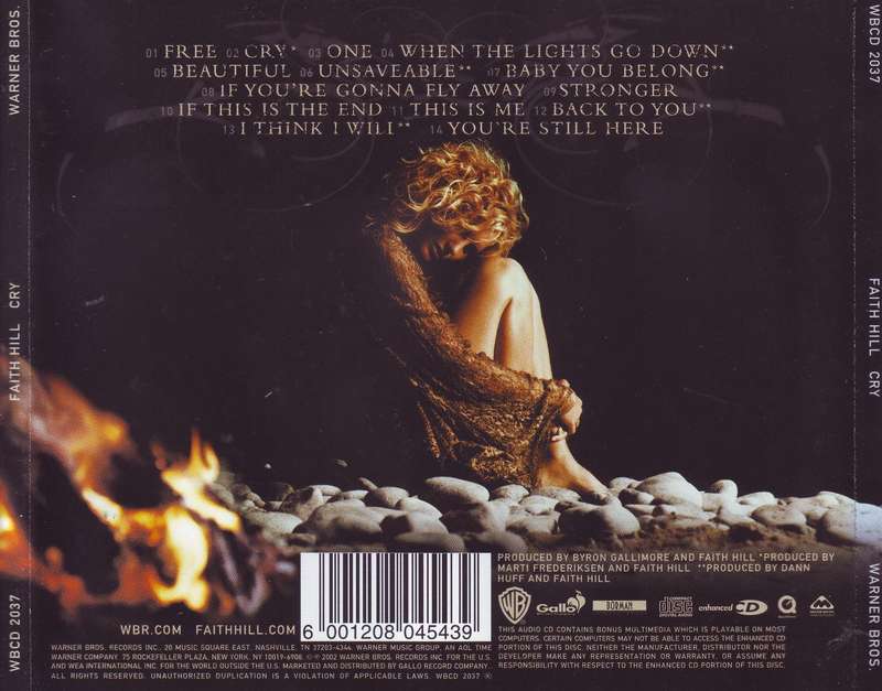 FAITH HILL - Cry (CD) WBCD 2037 EX