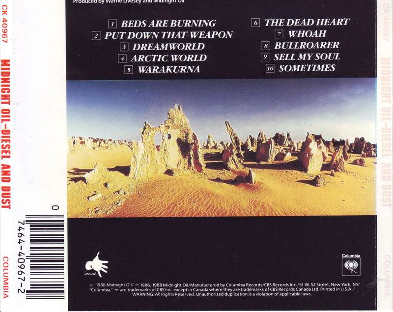 MIDNIGHT OIL - Diesel and dust (CD) CK 40967 NM