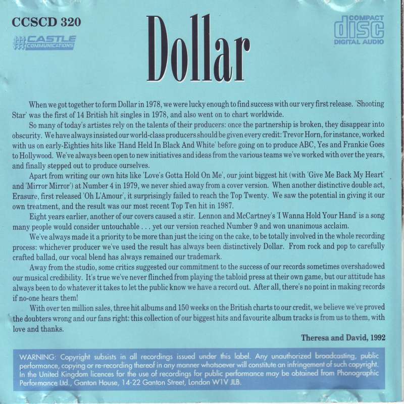 DOLLAR - The collection (CD) CCSCD 320 VG+