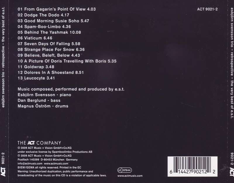 E.S.T. - Retrospective: The Very Best Of E.S.T. (CD) 9021-2  EX