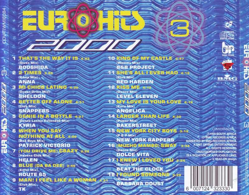 EURO HITS 2000 3 - Compilation (CD) CDVAT(WM)6084 EX