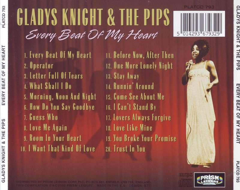 GLADYS KNIGHT & THE PIPS - Every beat of my heart (CD) PLATCD 793 EX