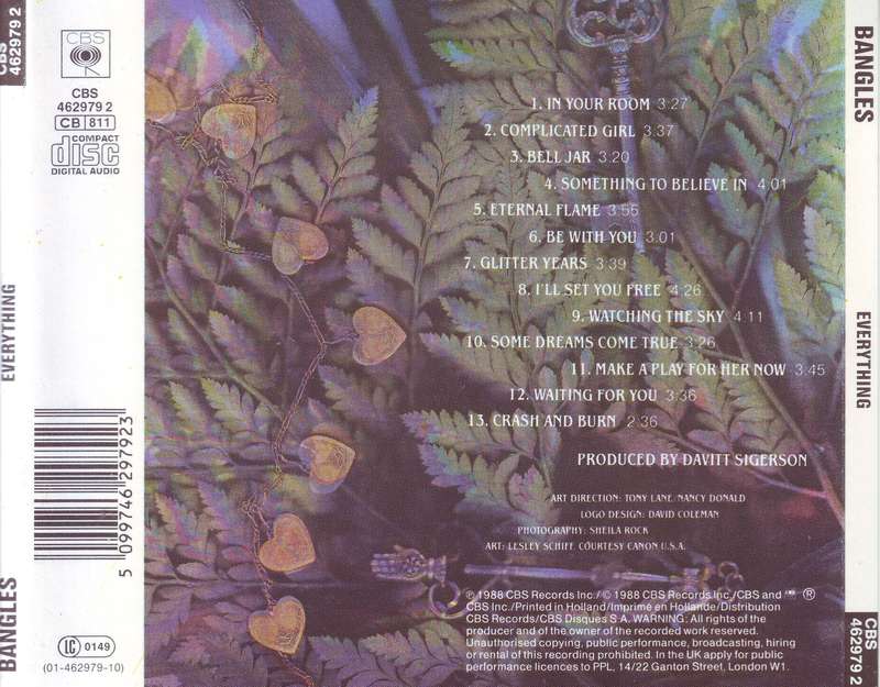BANGLES - Everything (CD) CBS 462979 2 VG+