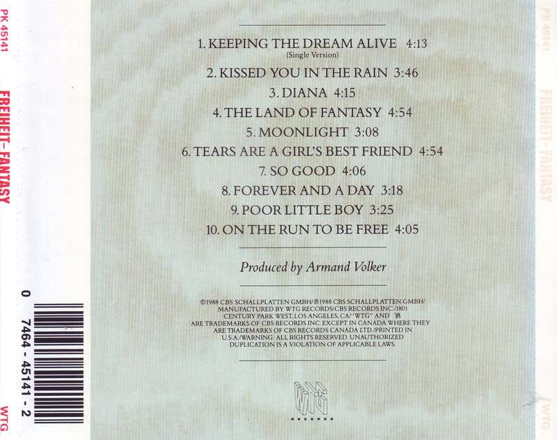 FREIHEIT - Fantasy (CD) PK 45141 EX
