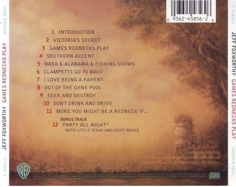 JEFF FOXWORTHY - Games rednecks play (CD) 9 45856-2 EX