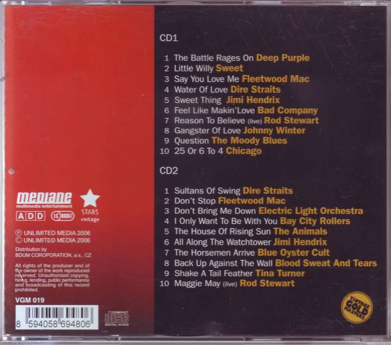 GOLD ROCK THE ESSENTIAL COLLECTION - Compilation (double CD) VGM 019 NM