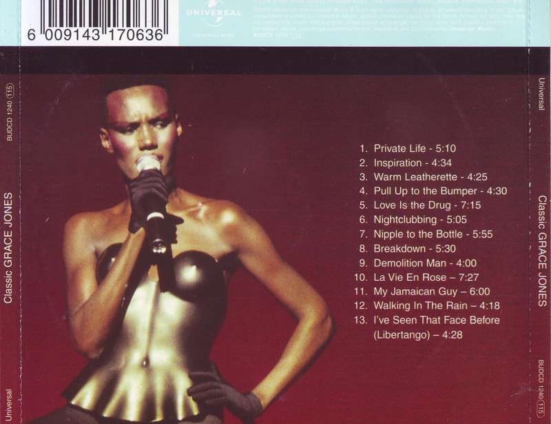 GRACE JONES - Classic Grace Jones (CD) BUDCD 1240 NM-