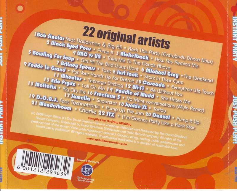 INSTANT PARTY JUST PUSH PLAY - Compilation (CD) DGR 1729 VG