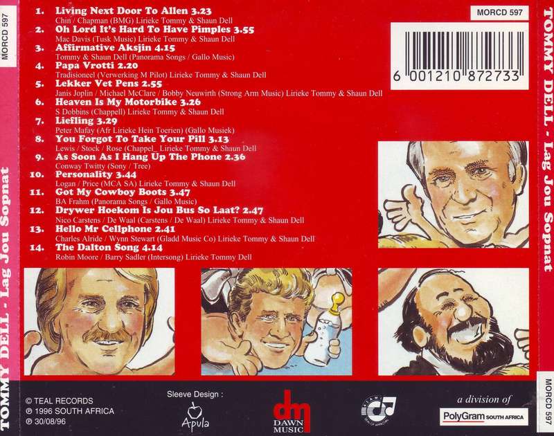TOMMY DELL - Lag jou sopnat (CD) MORCD 597 EX