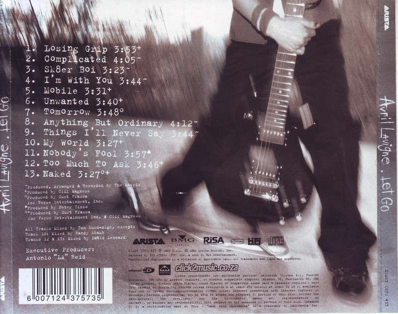 AVRIL LAVIGNE - Let go (CD)  CDAST (CF) 435  VG to VG+