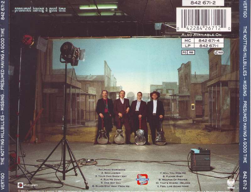 THE NOTTING HILLBILLIES - Missing...presumed having a good time (CD) 842 671-2 EX