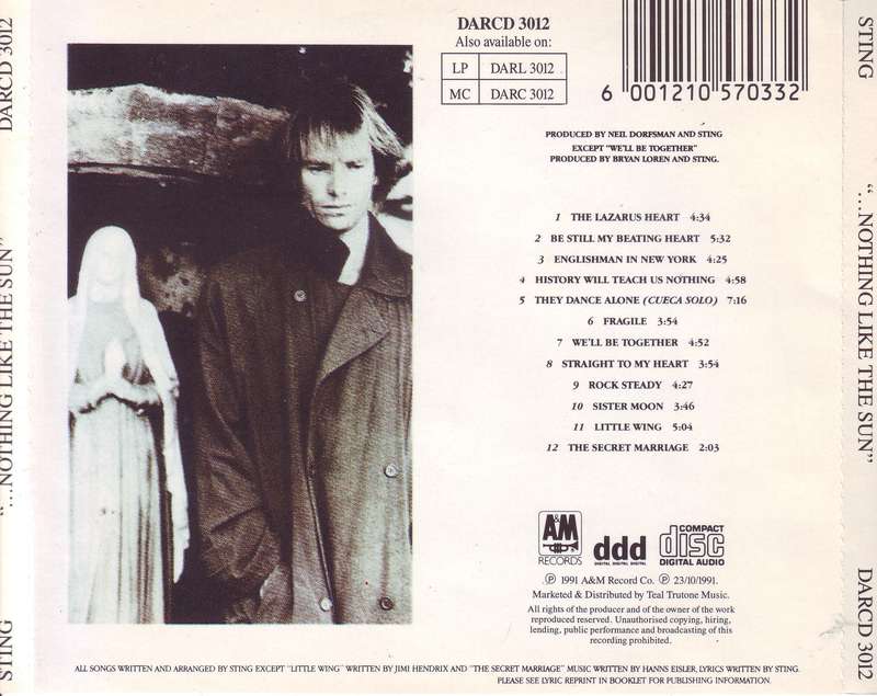 STING - Nothing like the sun (CD) DARCD 3012  VG+