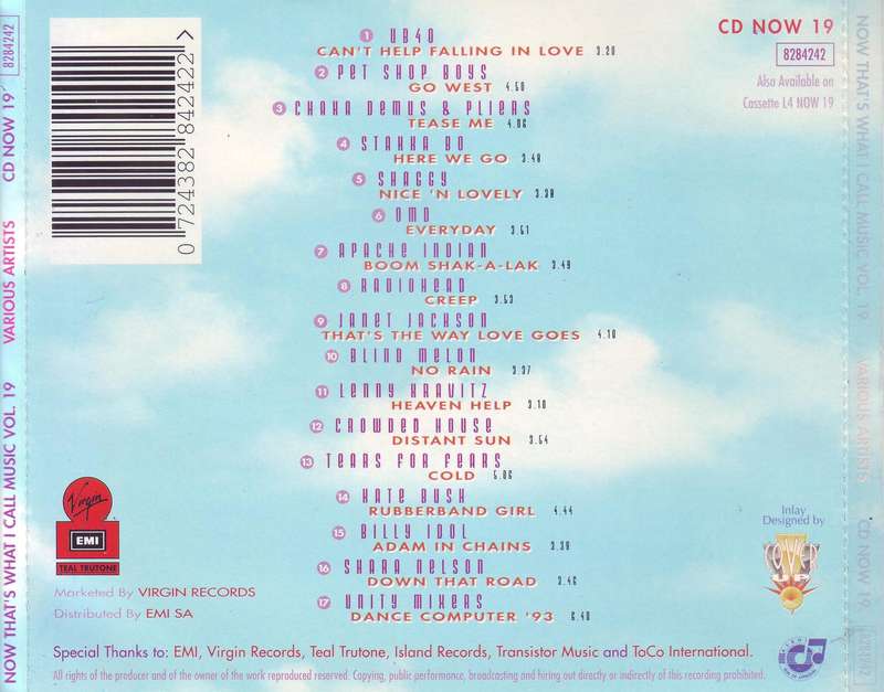 NOW 19 (SA) - Compilation (CD) CD NOW 19 [8284242] NM-