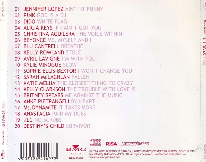 NU DIVAS 2004 - Compilation (CD) CDARI (CF) 1374 VG+