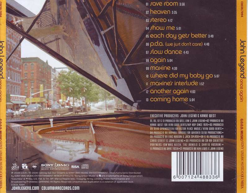 JOHN LEGEND - Once again (CD) CDCOL7094 NM