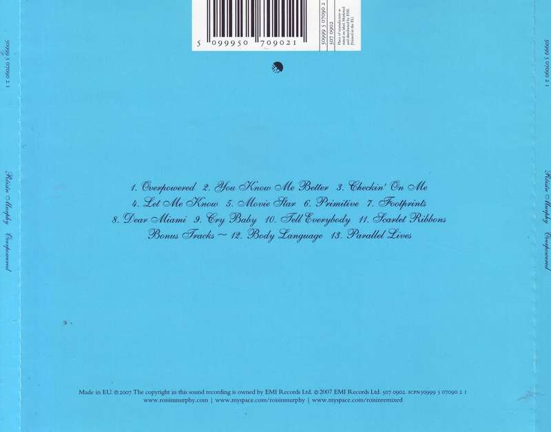 ROISIN MURPHY - Overpowered (CD) 50999 5 07090 2 1  NM
