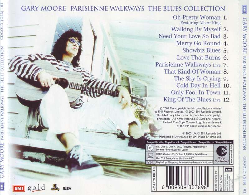 GARY MOORE - Parisienne walkways: the blues collection (CD) CDGOLD (GSB) 102 EX