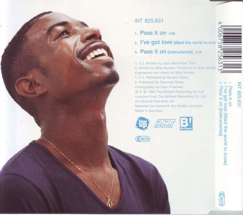 BITTY MCLEAN - Pass it on (CD single) INT 825.631 NM