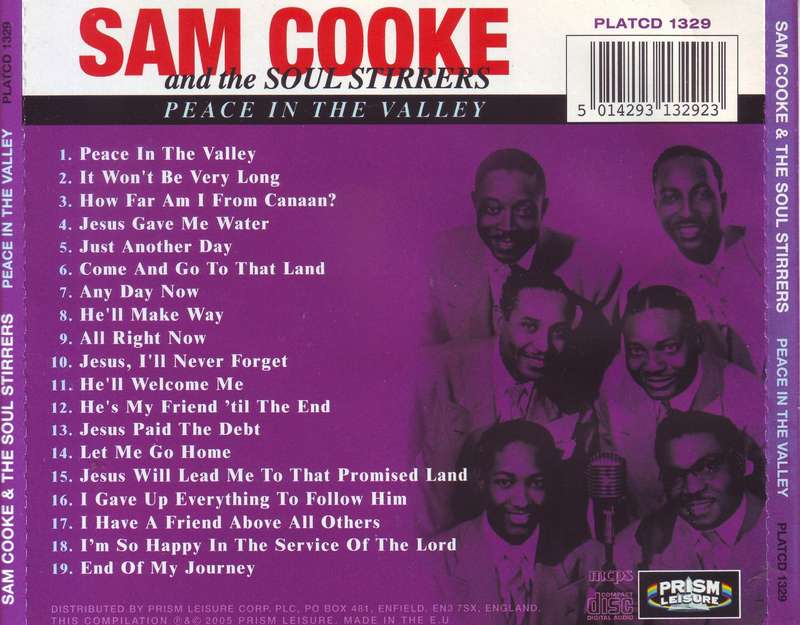 SAM COOKE AND THE SOUL STIRRERS - Peace in the valley (CD) PLATCD 1329 EX