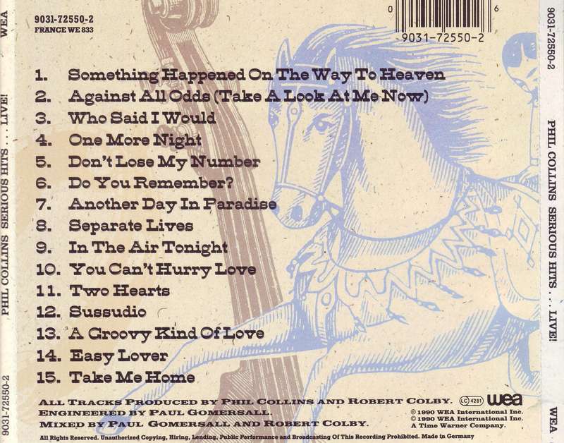 PHIL COLLINS - Serious hits...live! (CD) 9031-72550-2 EX