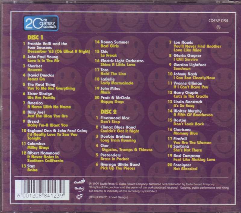 SIMPLY THE BEST 70'S HITS - Compilation (double CD, fatbox) CDESP 034 VG+