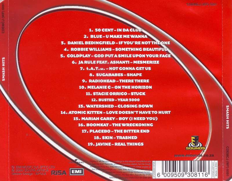 SMASH HITS - Compilation (CD) CDEMCJ (WF) 6091 NM-