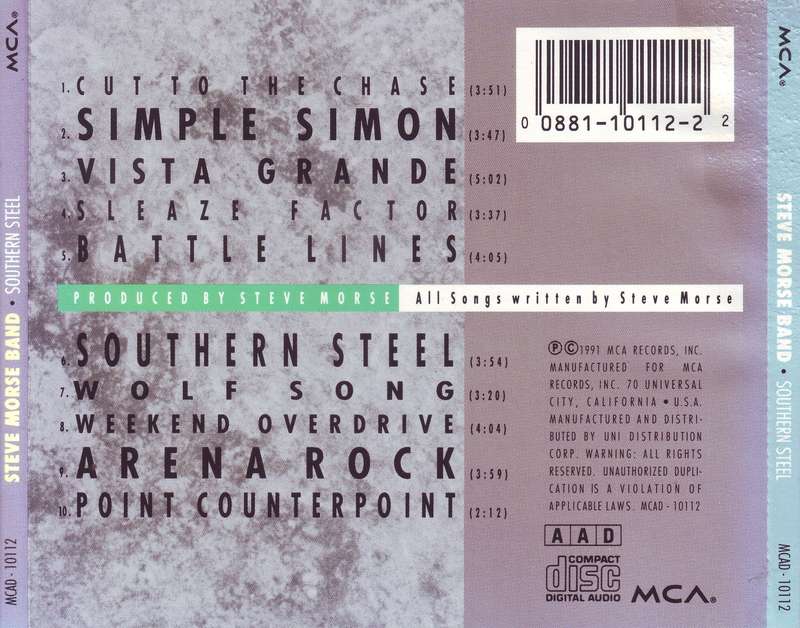 STEVE MORSE BAND - Southern steel (CD, some water scuffing on inlay) MCAD-10112 NM-